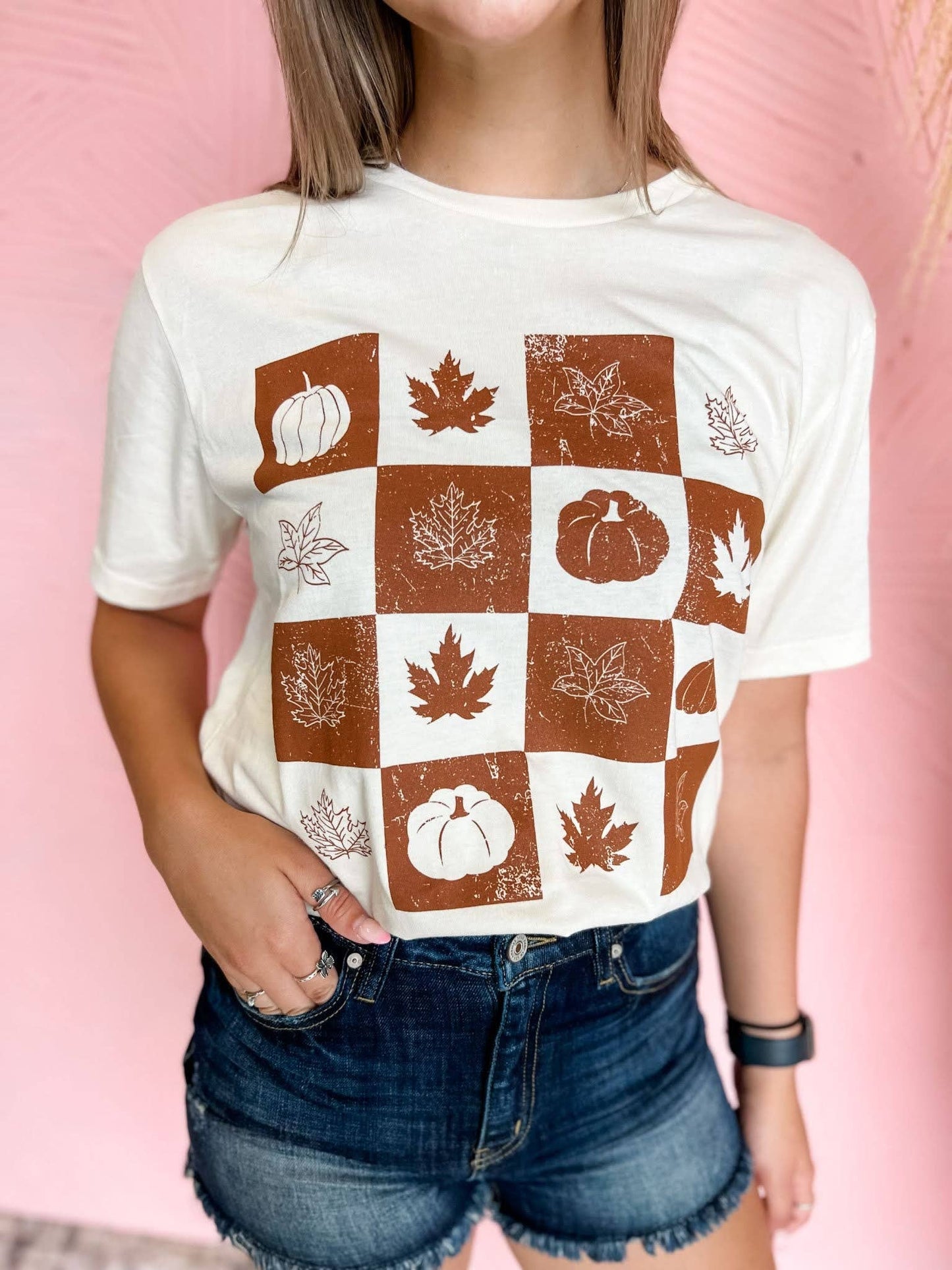 Fall Checkered Tee