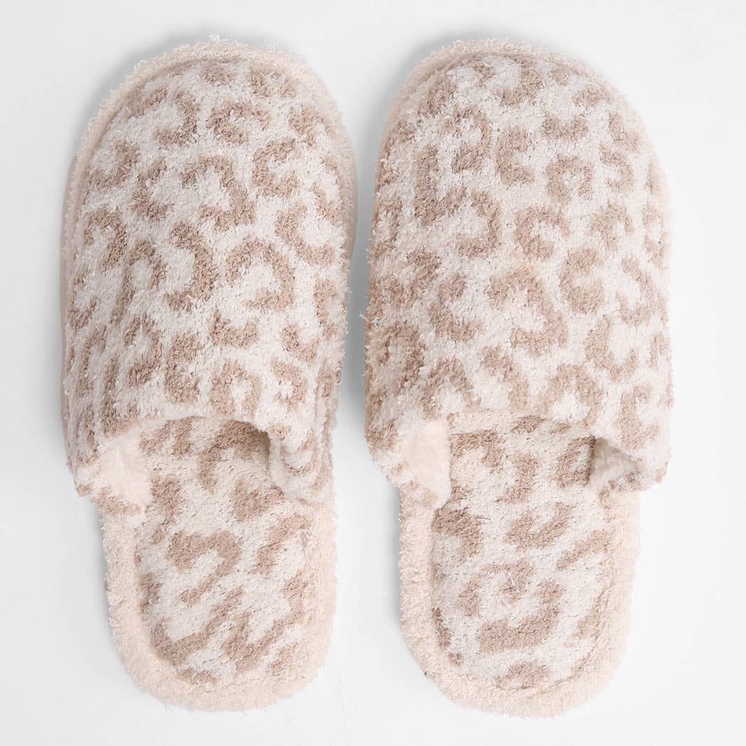 Winter Luxury Soft Leopard Pattern Slipper