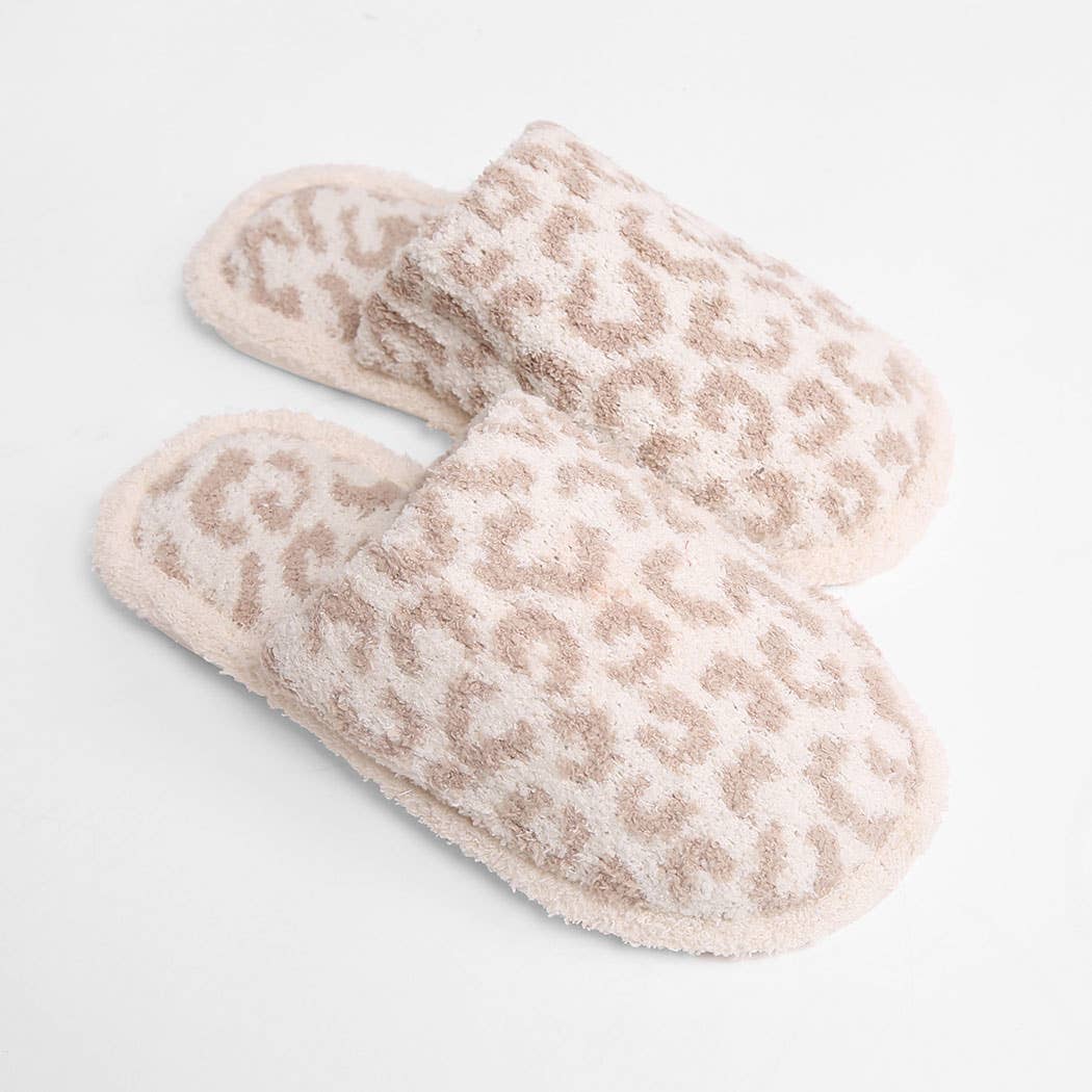 Winter Luxury Soft Leopard Pattern Slipper