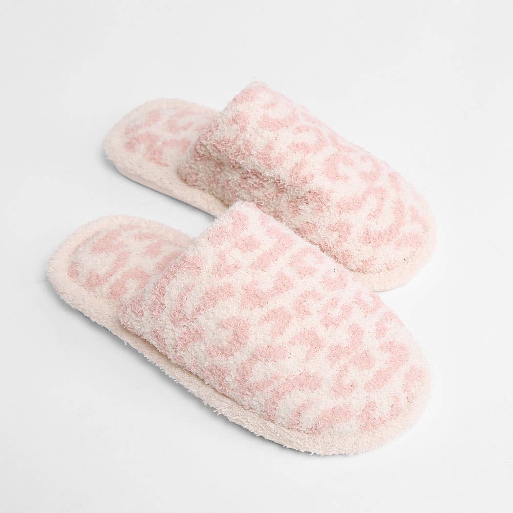 Winter Luxury Soft Leopard Pattern Slipper