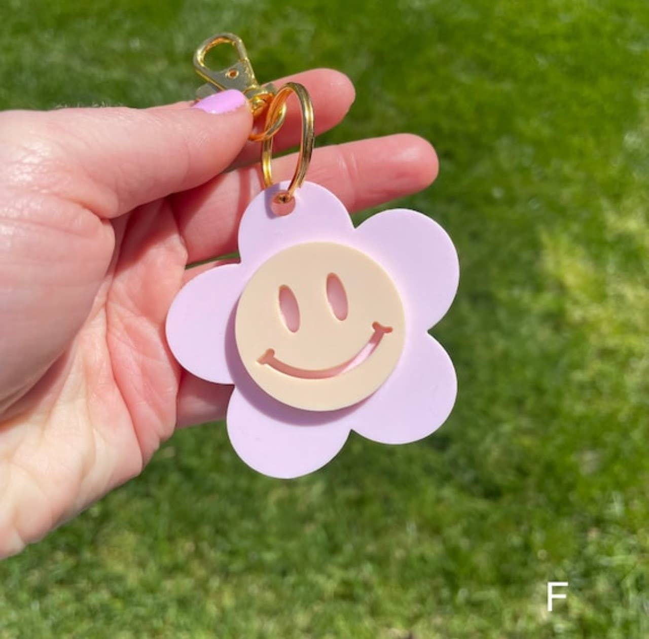 Happy Daisy Keychain