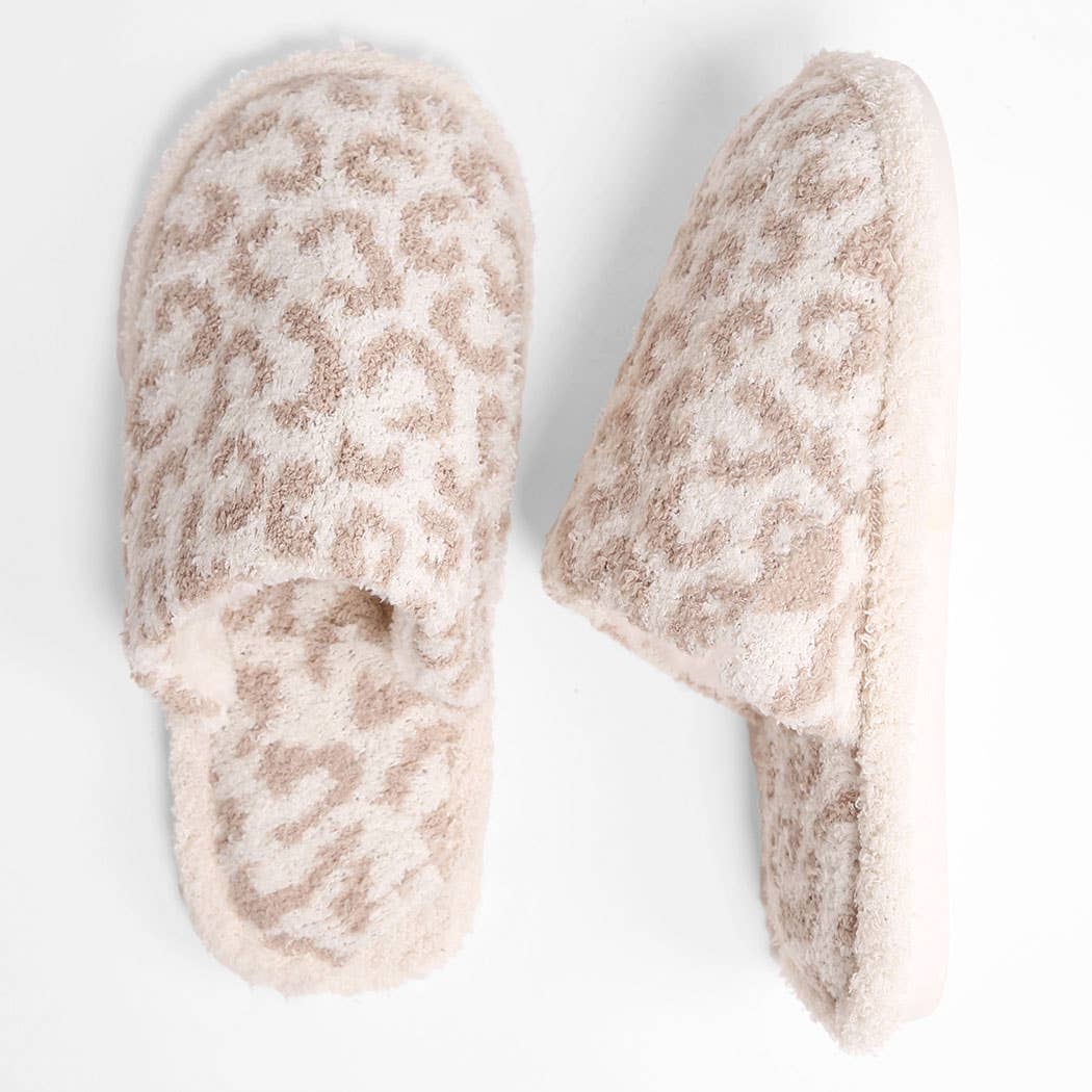 Winter Luxury Soft Leopard Pattern Slipper