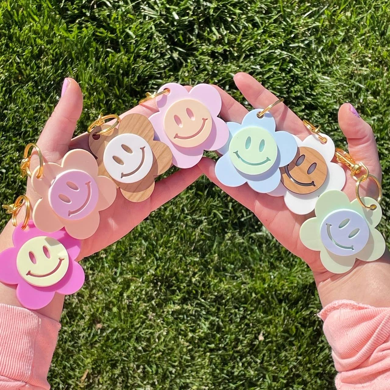 Happy Daisy Keychain