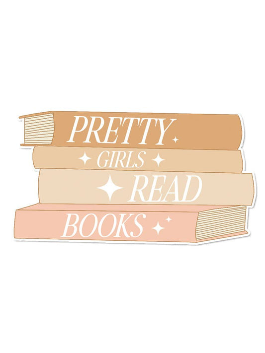 Pretty Girls Read Books Vinyl Sticker