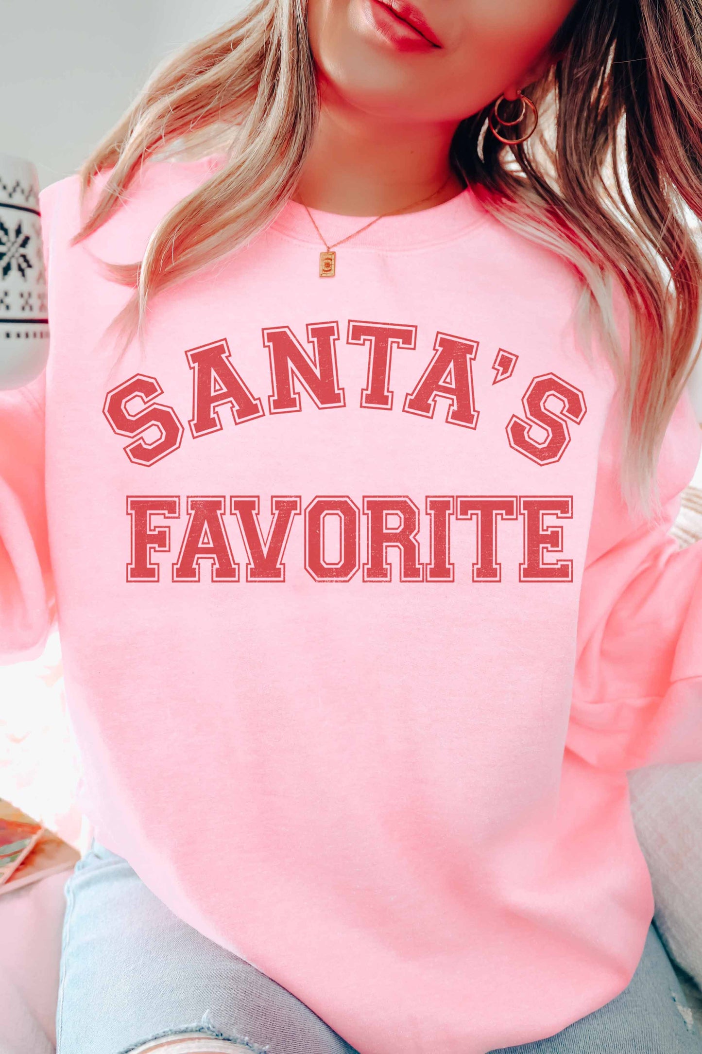 Santa's Favorite Oversized Sweatshirt